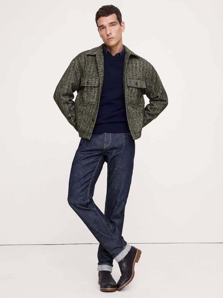 Relaxed-Fit Heavy Overshirt with Wool