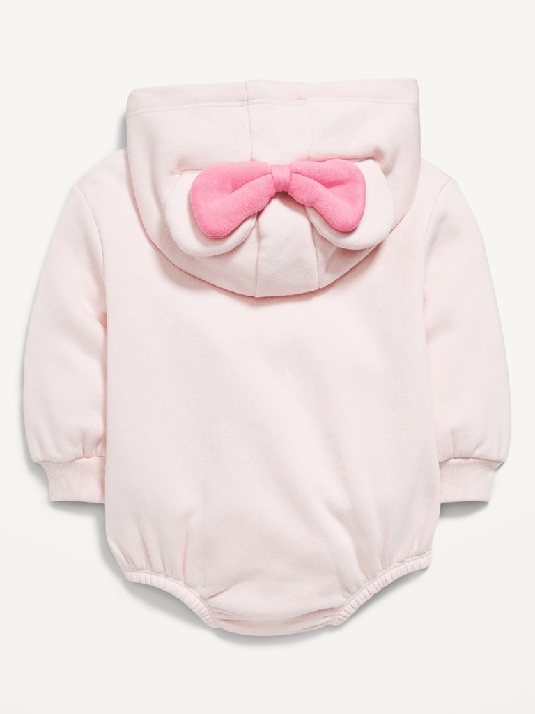 Disney© Hooded Minnie Mouse Fleece One-Piece Romper for Baby