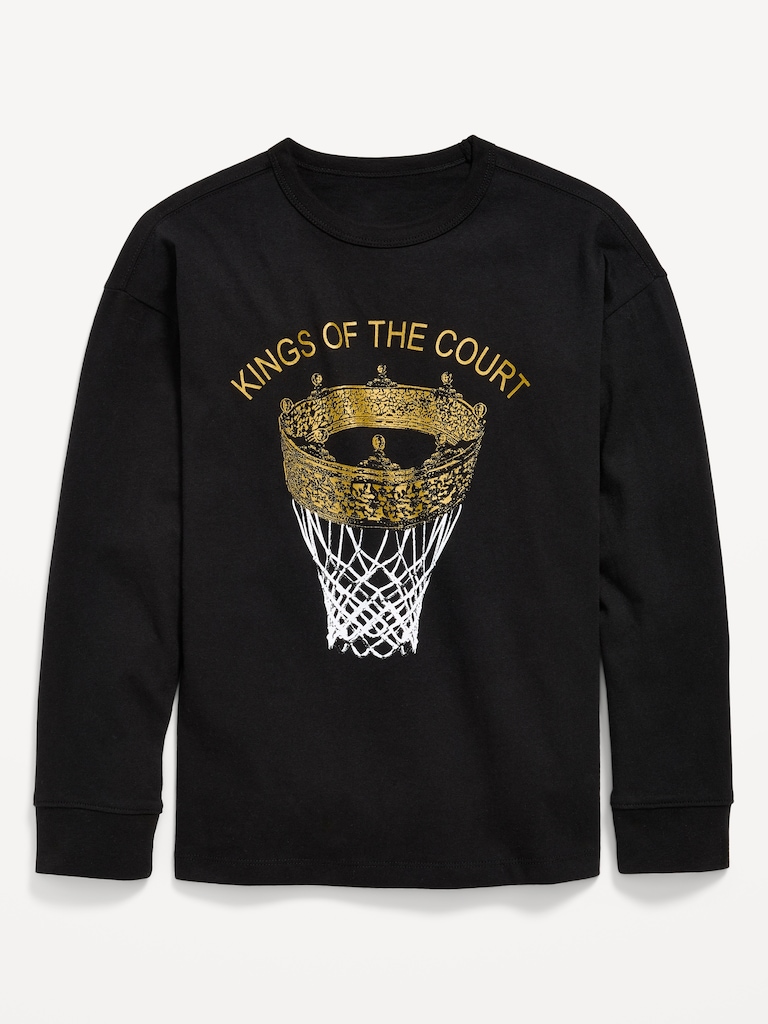 Oversized Long-Sleeve Graphic T-Shirt for Boys