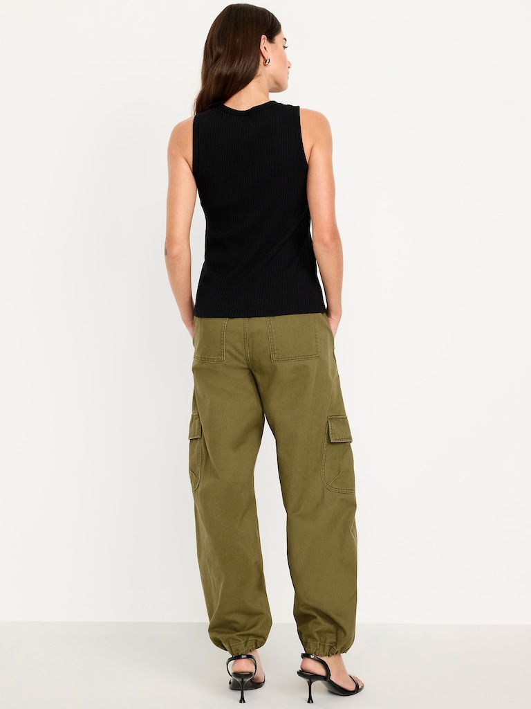 Pantalon coupe baril à taille élastique