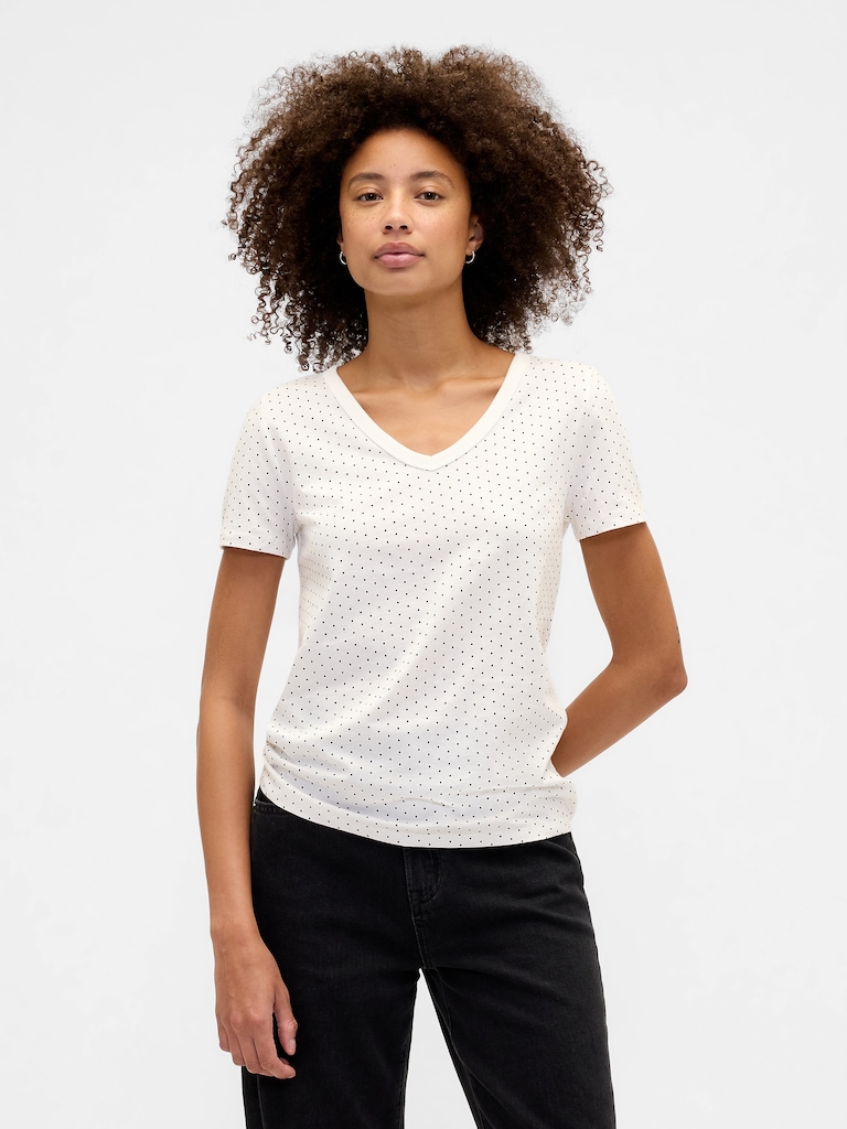 Favorite Print V-Neck T-Shirt