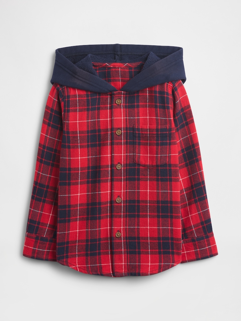 babyGap Hooded Flannel Shirt