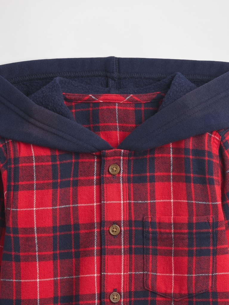 babyGap Hooded Flannel Shirt