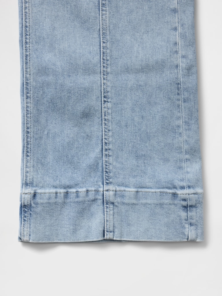 High Rise Stride Wide-Leg Ankle Jeans