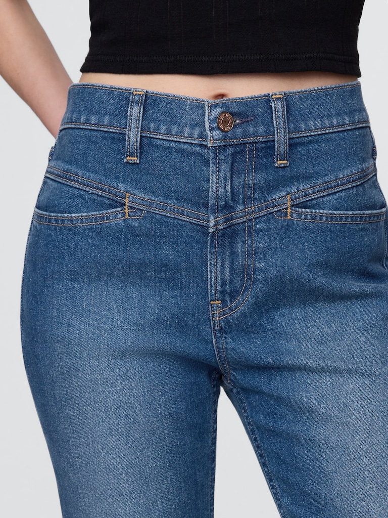 High Rise Western '90s Slim Straight Jeans