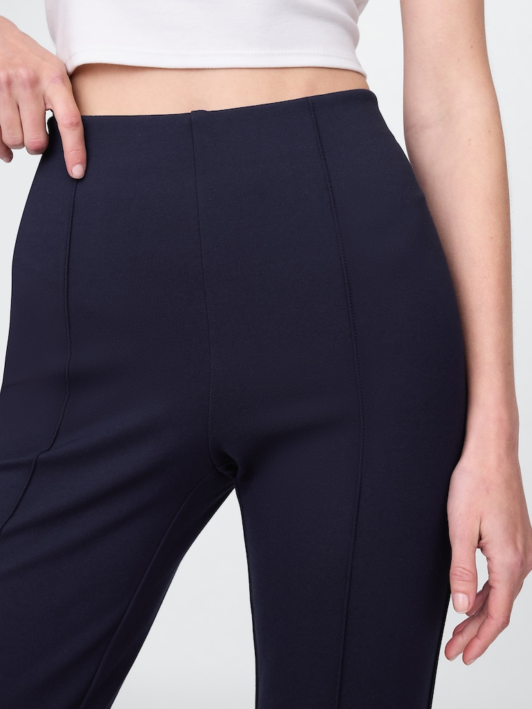 High Rise Double Knit Crop Kick Pants