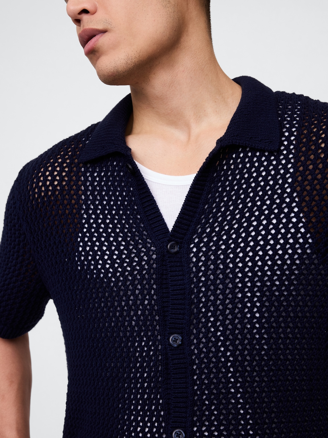 Mesh Sweater Shirt
