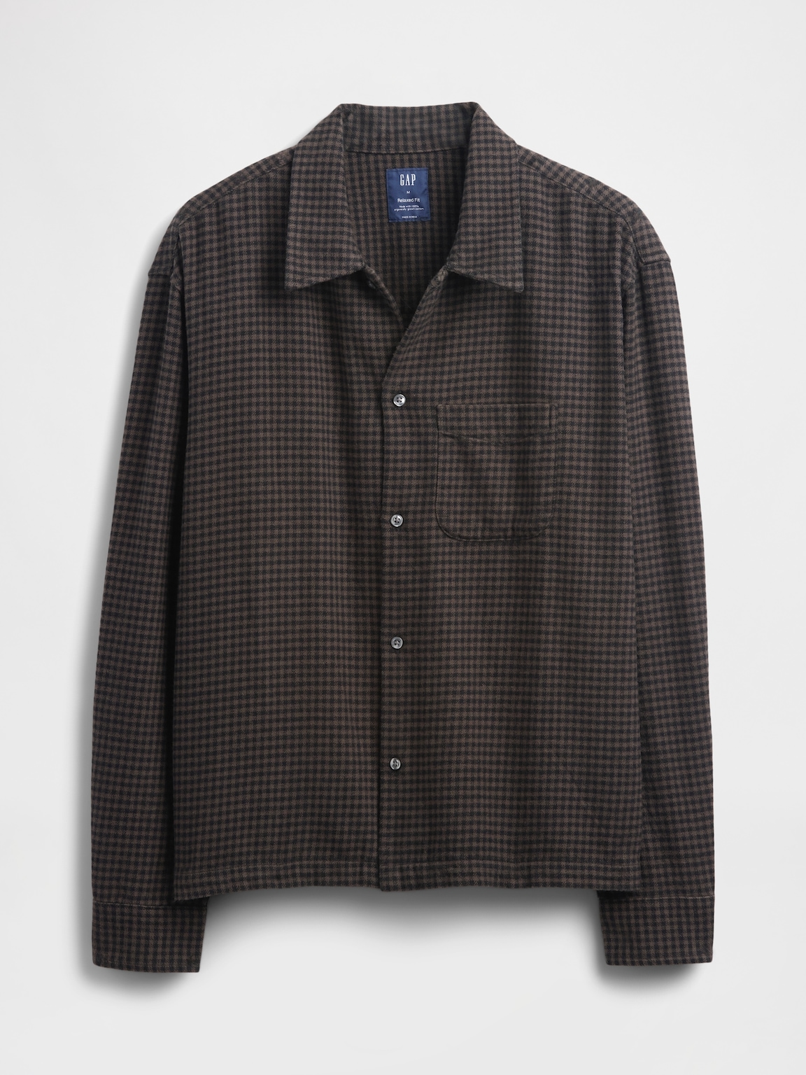 Organic Cotton Relaxed Flannel Shirt
