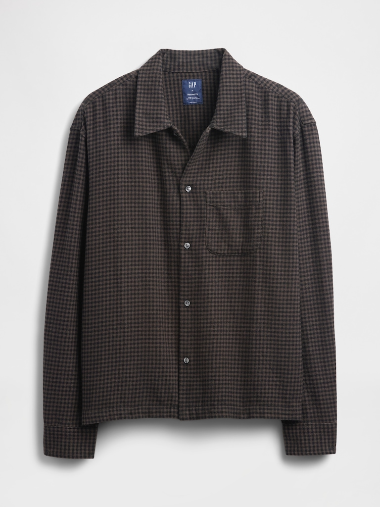Organic Cotton Relaxed Flannel Shirt