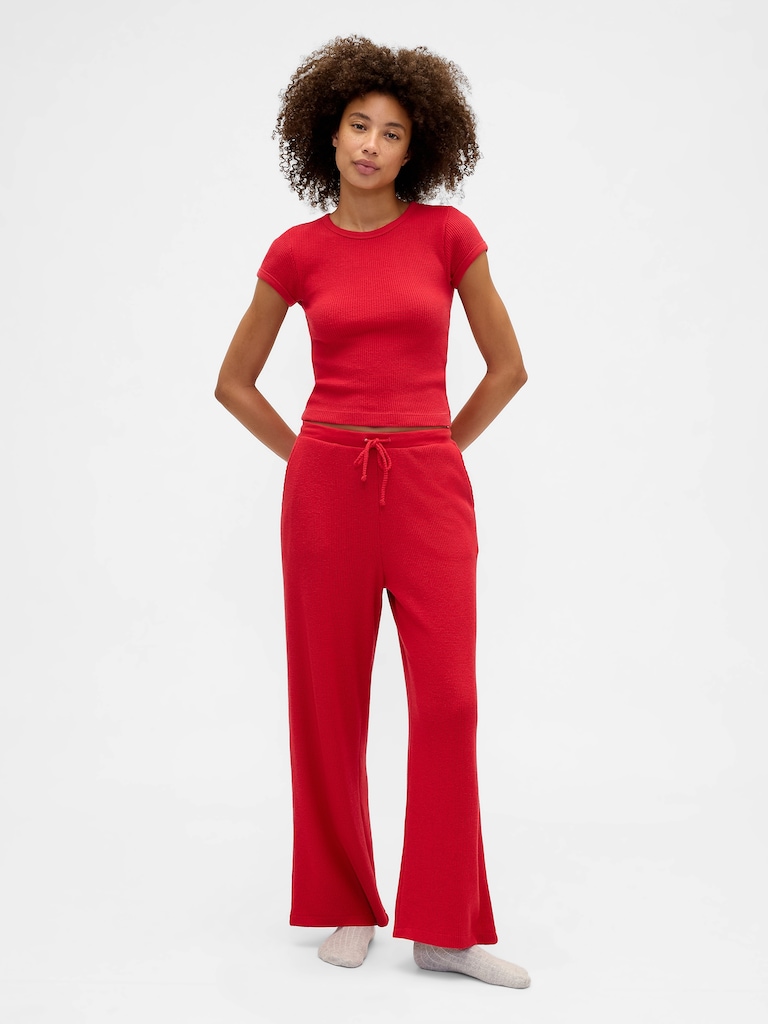 Waffle-Knit PJ T-Shirt