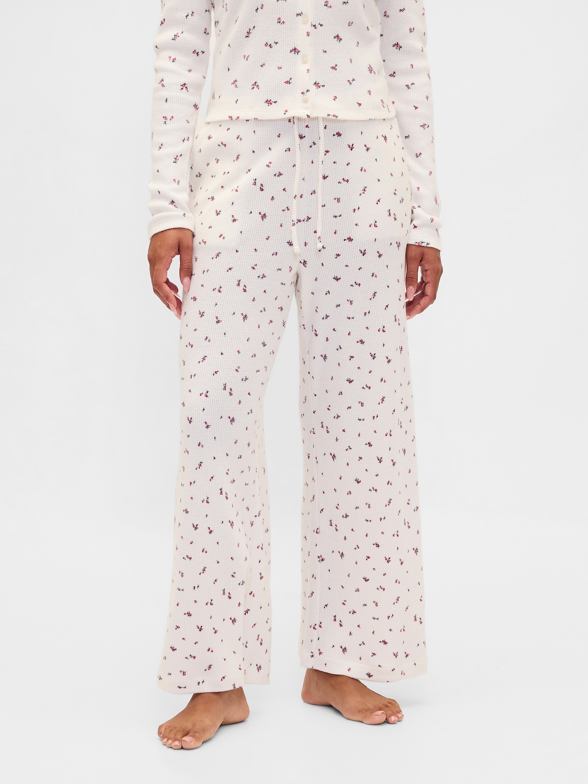 Waffle Wide-Leg PJ Pants