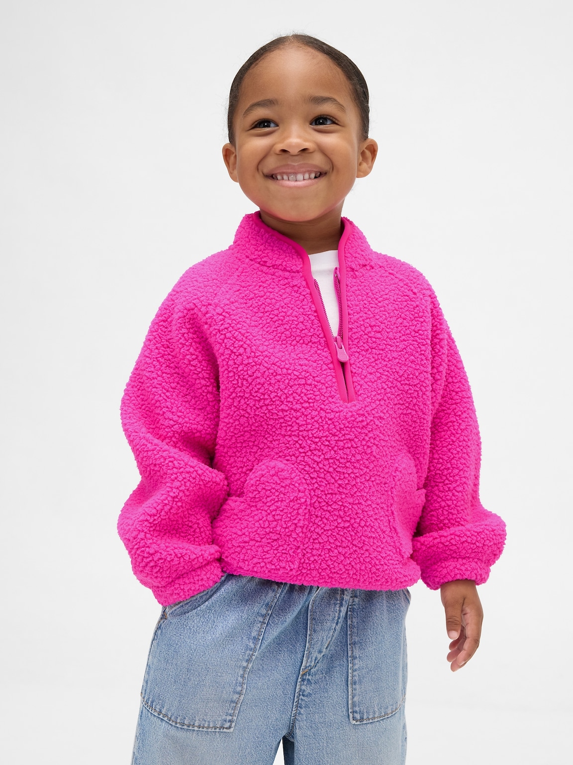 Baby & Toddler Sherpa Half-Zip Pullover