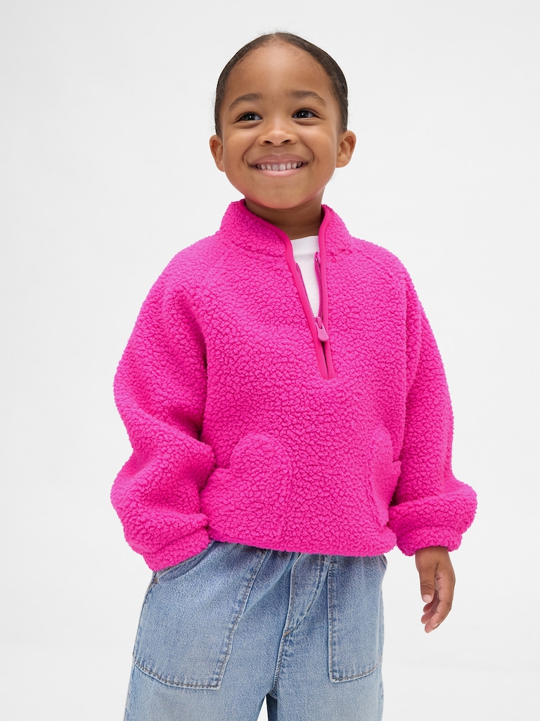 Baby & Toddler Sherpa Half-Zip Pullover