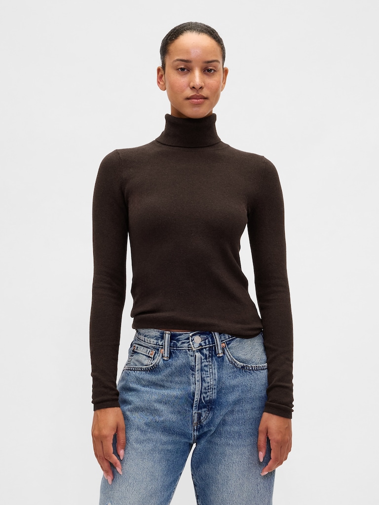 CashSoft Stretch Turtleneck Sweater
