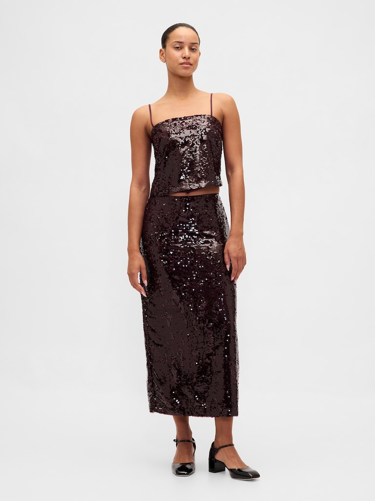 Sequin Maxi Skirt