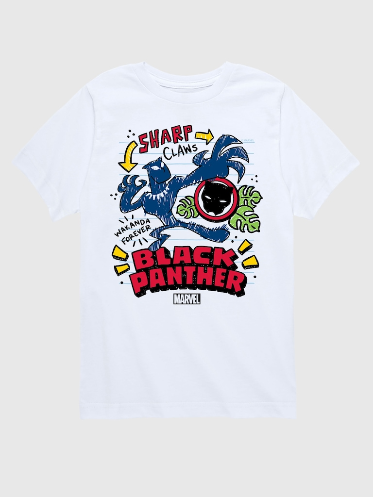 Toddler Marvel Black Panther Doodle Short Sleeve Graphic Tee