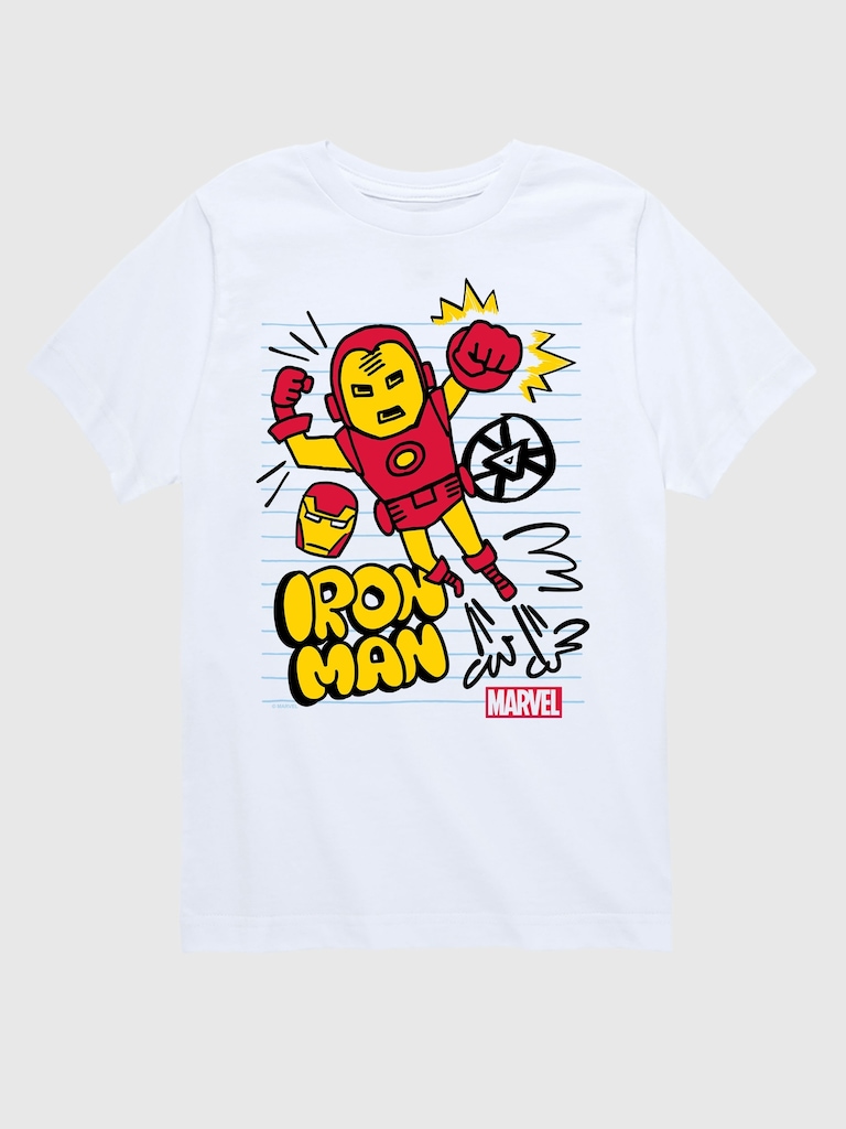 Toddler Marvel Iron Man Doodle Short Sleeve Graphic Tee