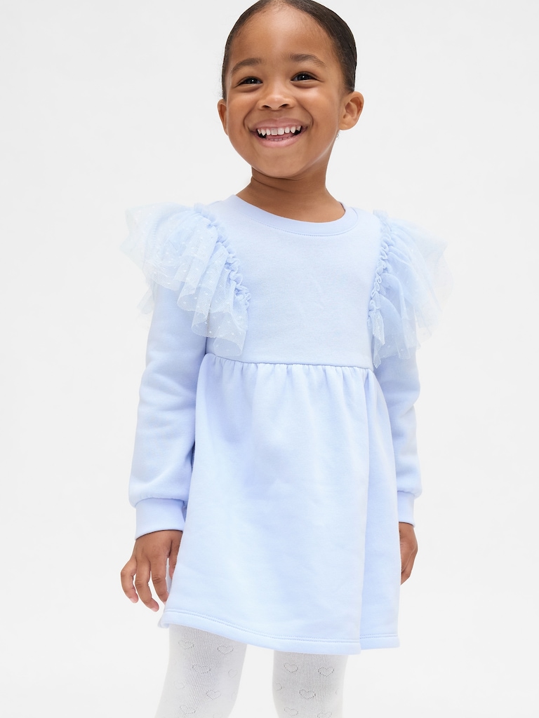 Baby & Toddler Tulle Sweatshirt Dress