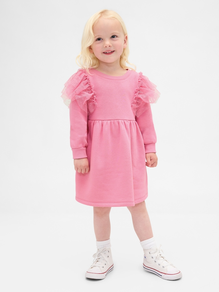 Baby & Toddler Tulle Sweatshirt Dress