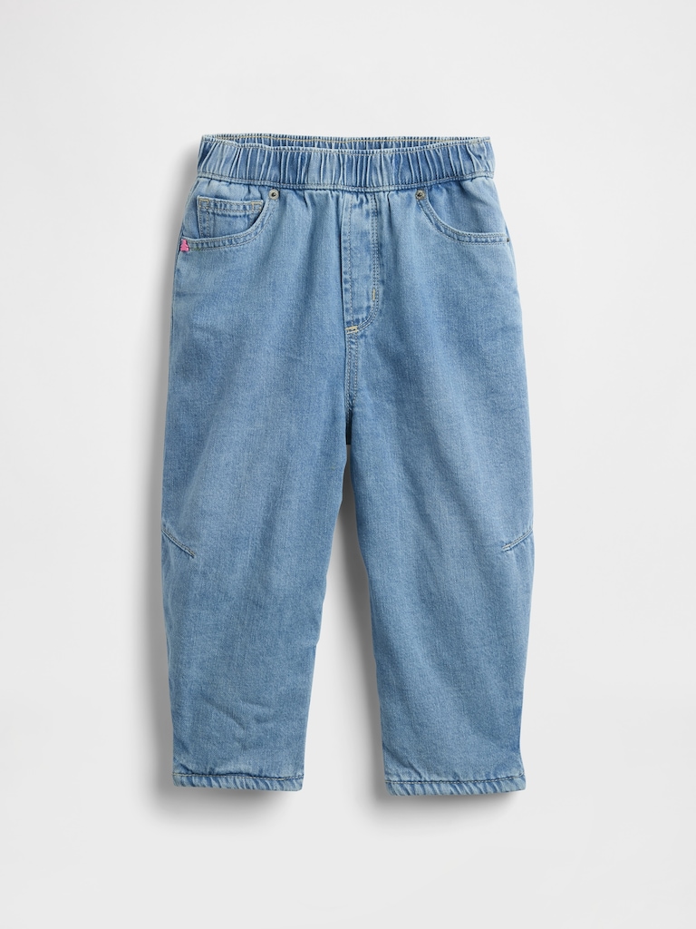 Baby & Toddler Cozy-Lined Barrel Jeans