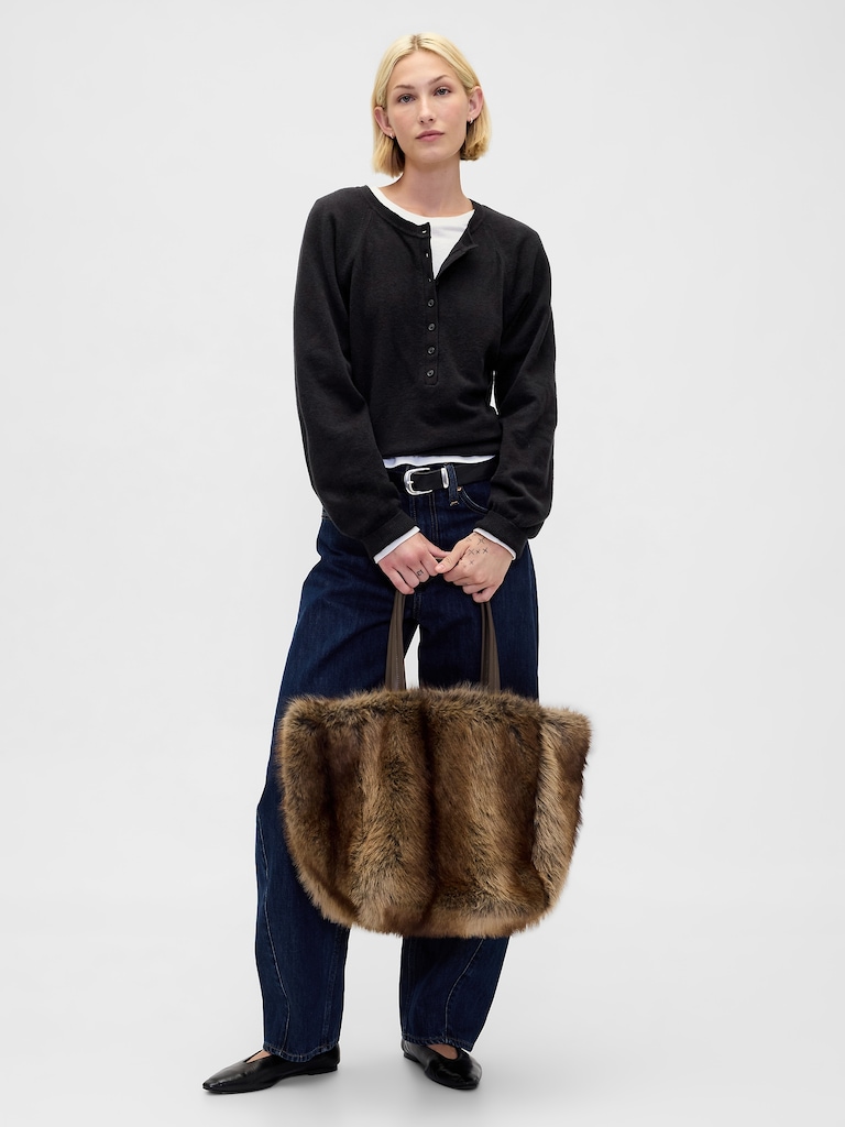 Faux Fur Tote Bag