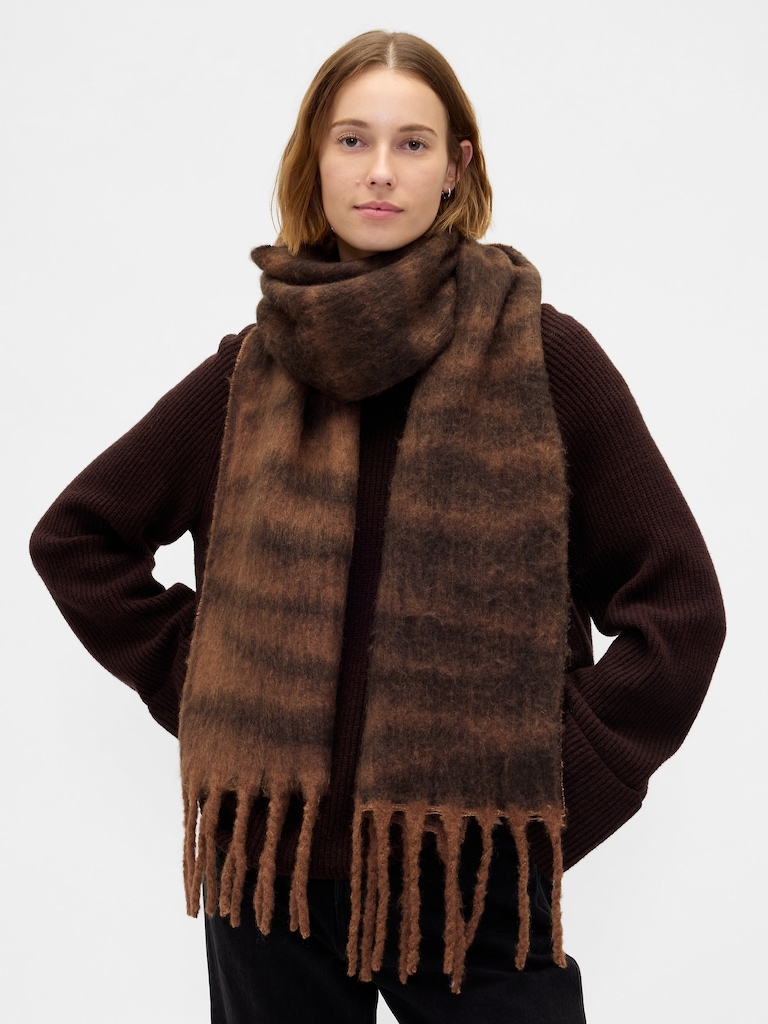 Brushed Fringe Scarf