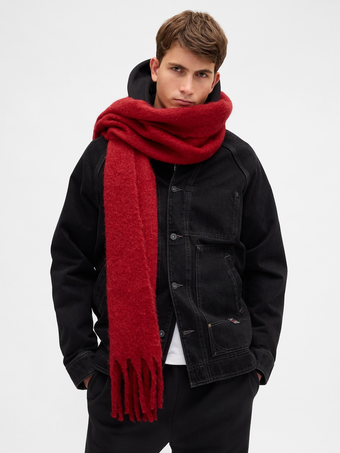 Brushed Fringe Scarf