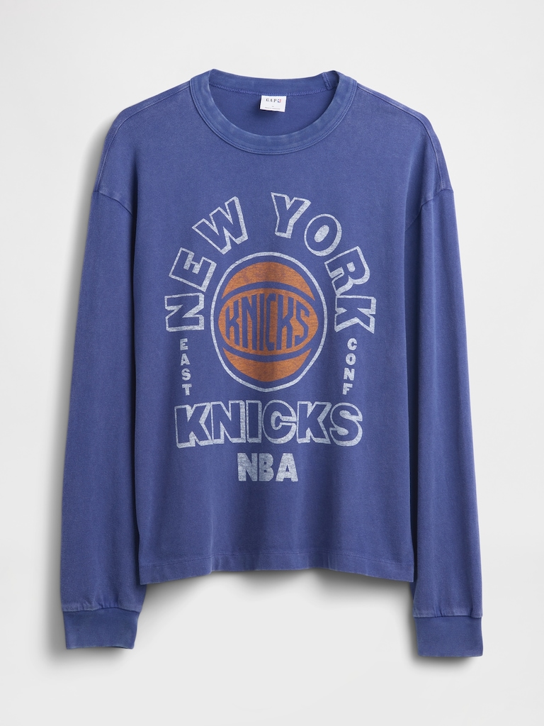 NBA New York Knicks Crop Graphic T-Shirt