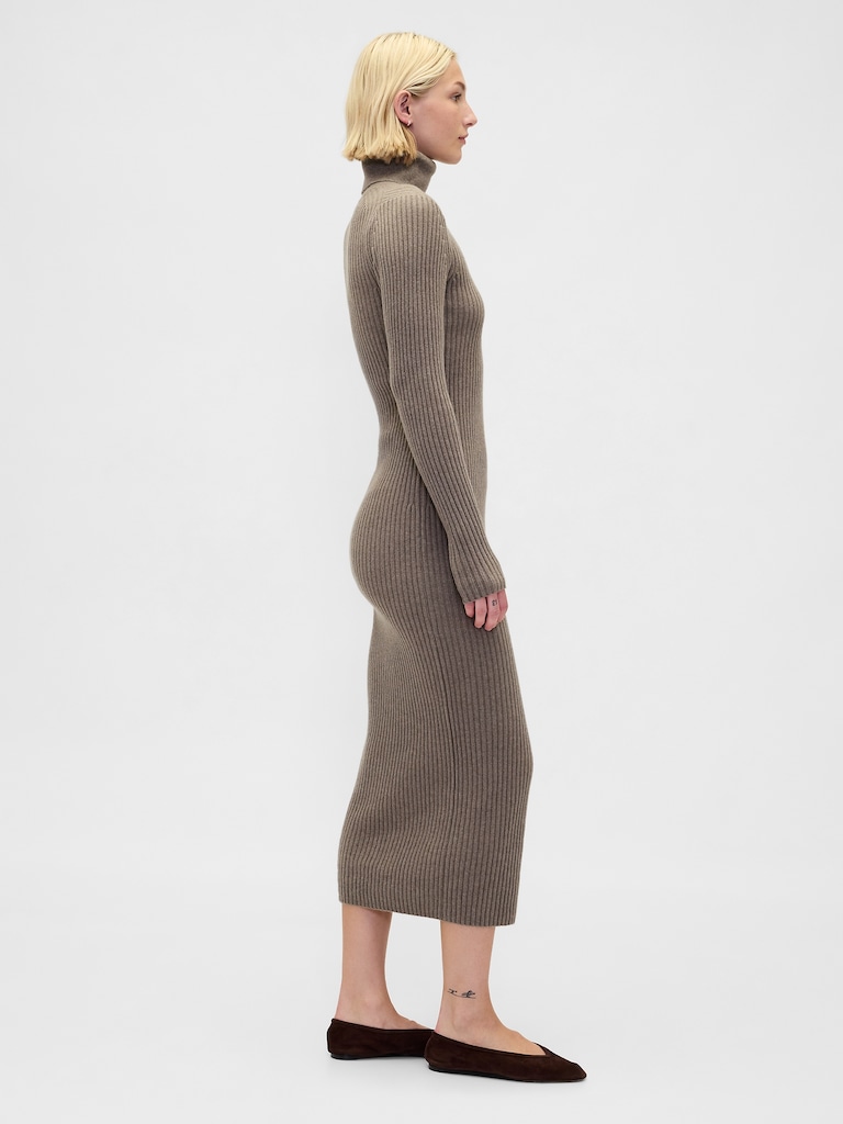 CashSoft Turtleneck Maxi Sweater Dress