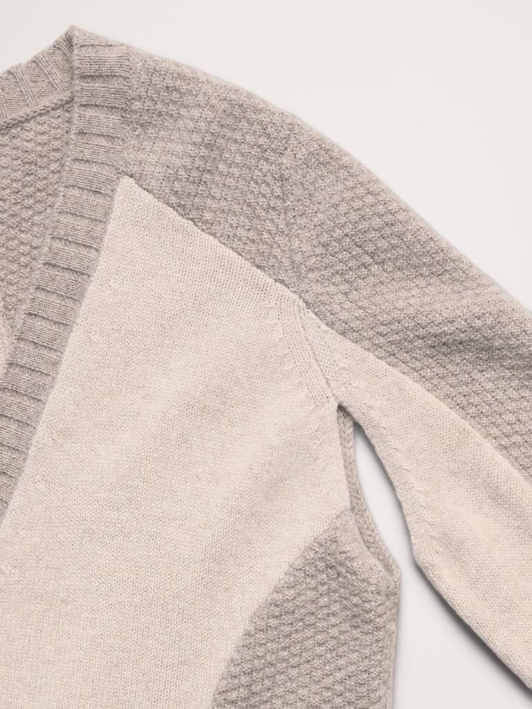 Cashmere Mixed-Stitch Cardigan