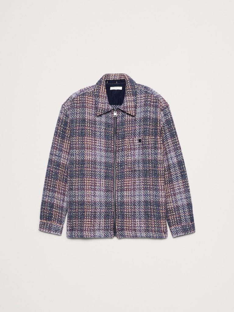 Relaxed-Fit Plaid Garage Jacket