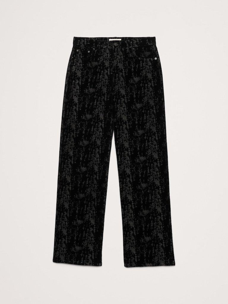 Mid-Rise 90S Loose Flocked Jean