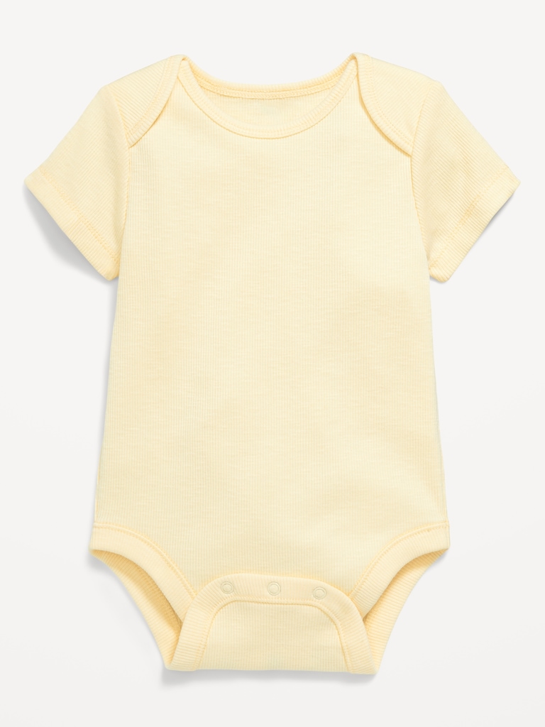 Short-Sleeve Ribbed Bodysuit for Baby