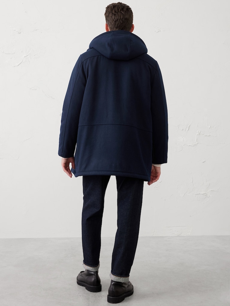 Wool-Blend Toggle Coat