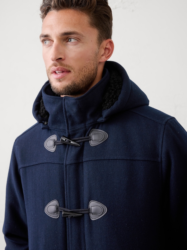 Wool-Blend Toggle Coat