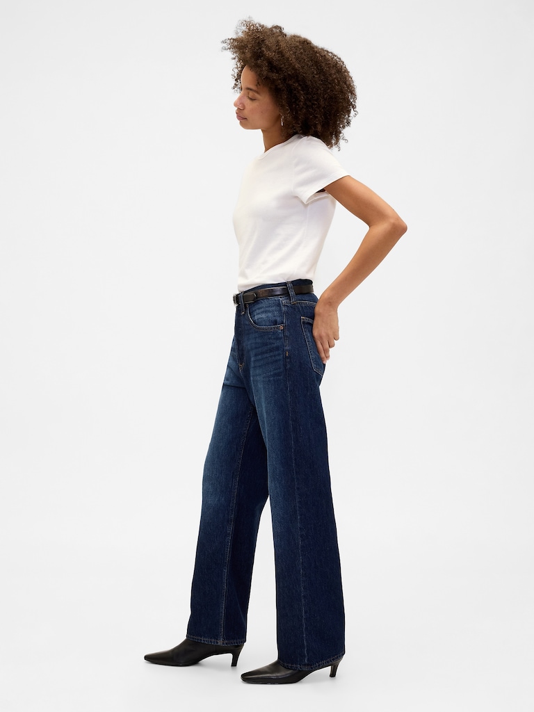 Low Slung Relaxed Straight Jeans