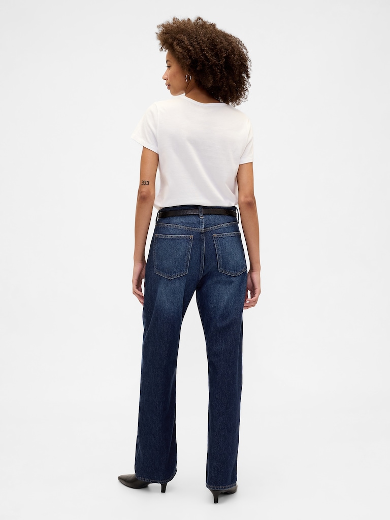 Low Slung Relaxed Straight Jeans