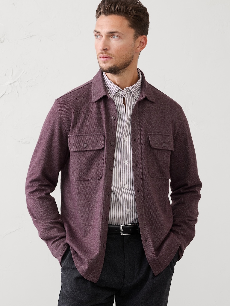 Standard-Fit Knit Chamois Shirt