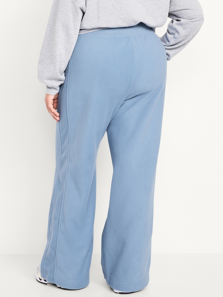 Extra High-Waisted Microfleece Wide-Leg Sweatpants