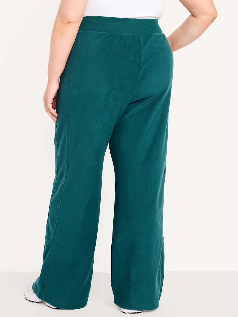 Extra High-Waisted Microfleece Wide-Leg Sweatpants