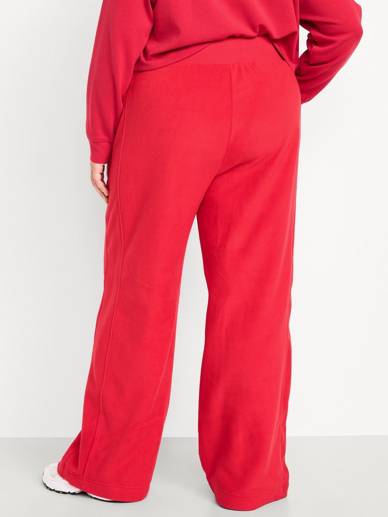 Extra High-Waisted Microfleece Wide-Leg Sweatpants