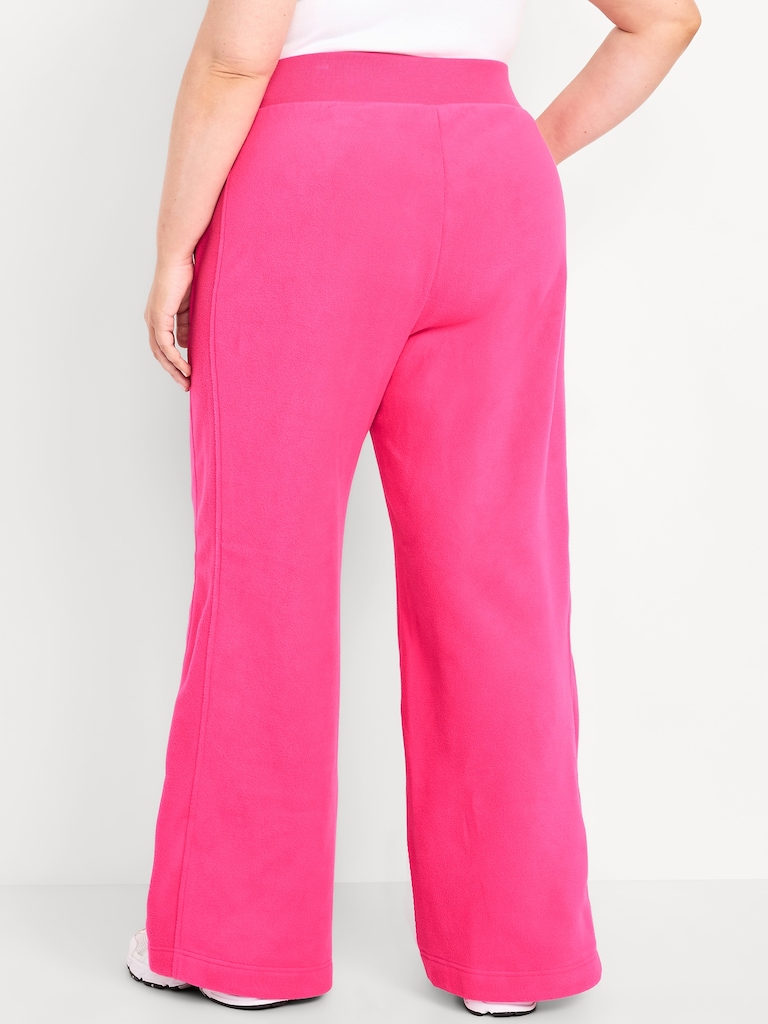 Extra High-Waisted Microfleece Wide-Leg Sweatpants