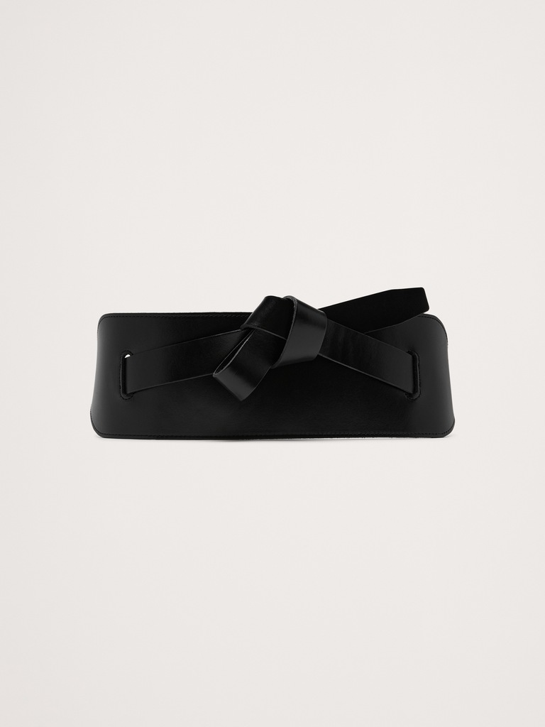 Knotted Leather Corset Belt