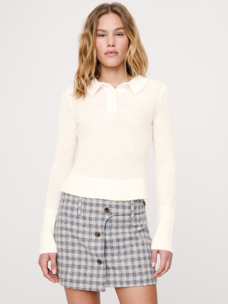 Italian Alpaca-Blend Sweater Polo