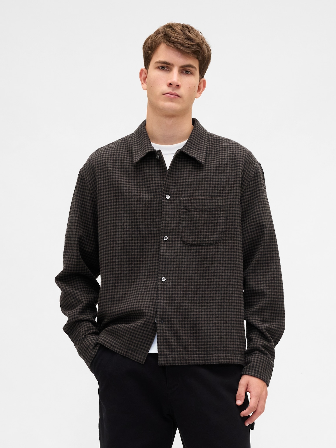 Organic Cotton Relaxed Flannel Shirt