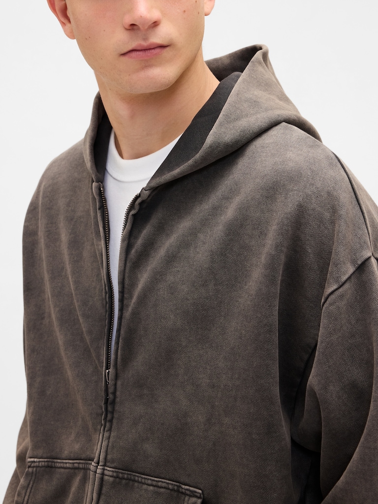 Heavyweight Oversized Zip Hoodie