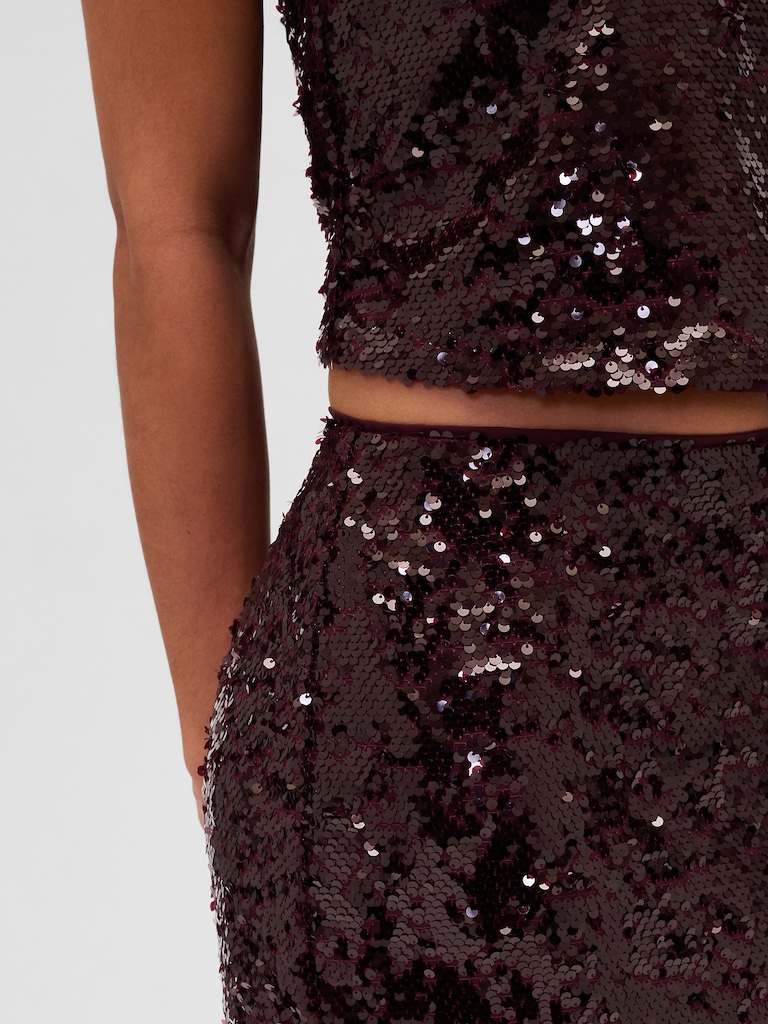 Sequin Maxi Skirt