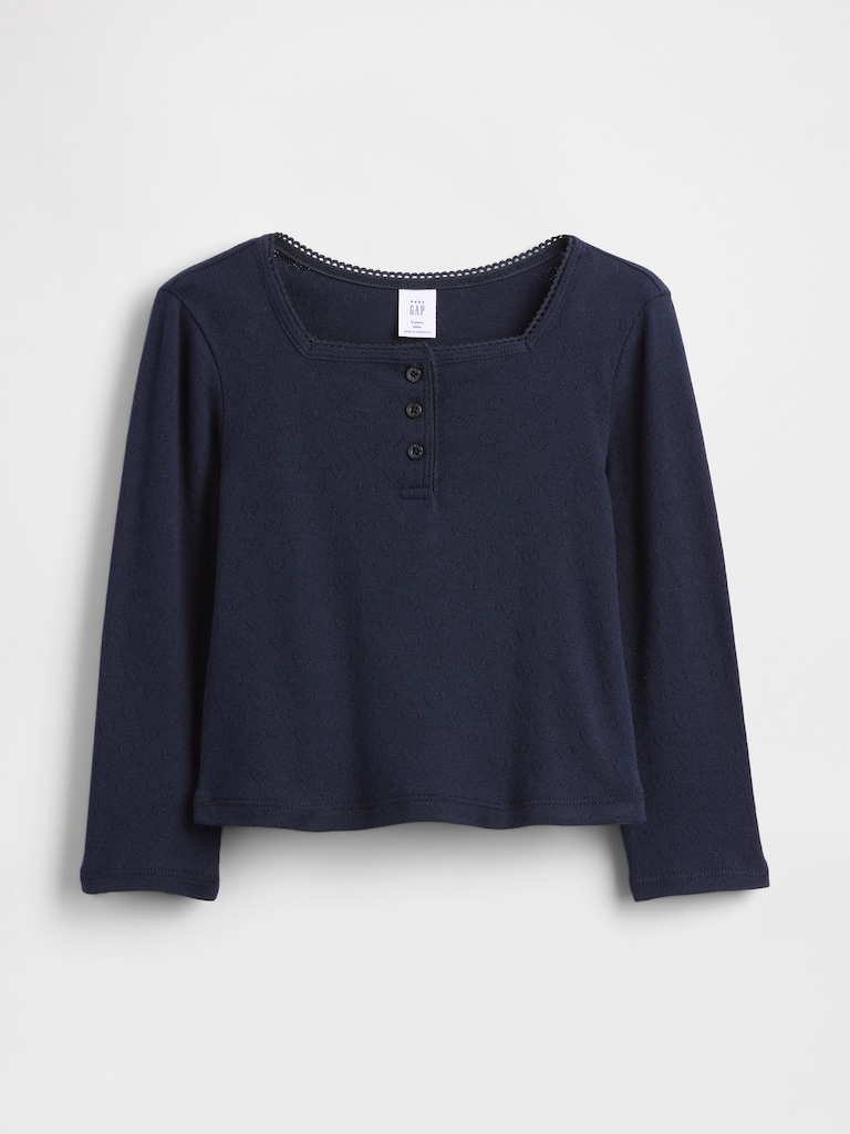 Baby & Toddler Pointelle Henley Top