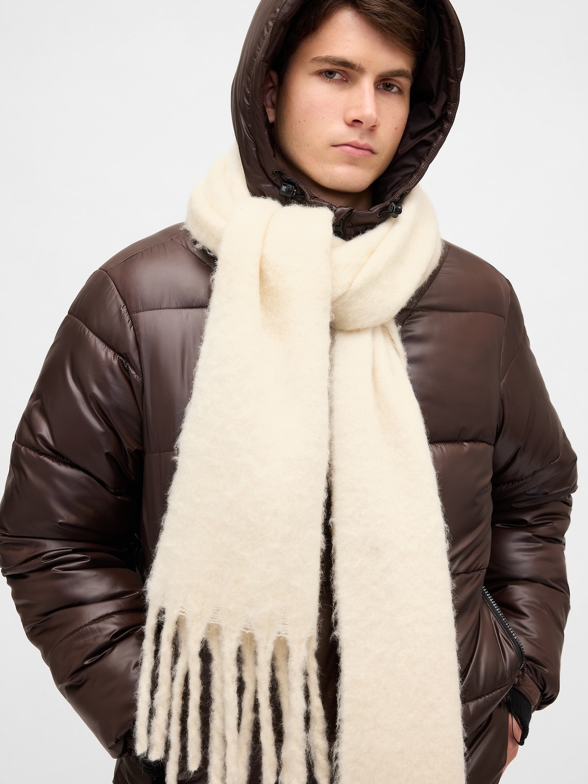 Brushed Fringe Scarf