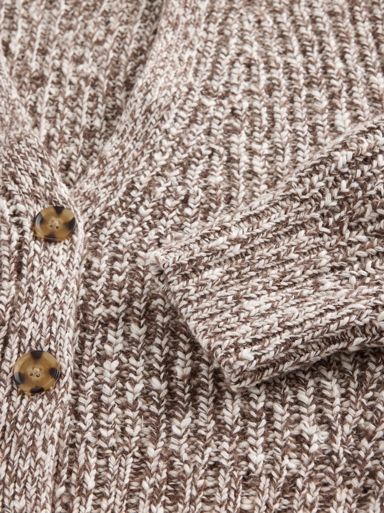 Cotton-Blend Crop Cardigan Sweater